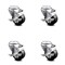 Service Caster 3.5 Inch Phenolic Wheel Swivel Bolt Hole Caster Set with Brake SCC-BH20S3514-PHR-TLB-4 - alternate 1